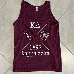 Maroon kappa delta tank top